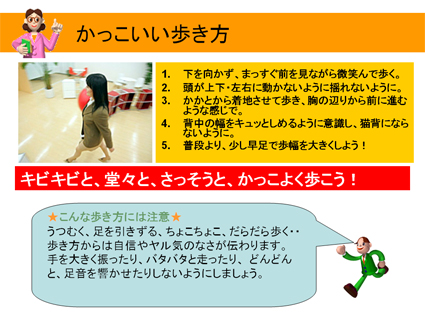 かっこいい歩き方