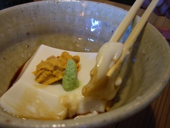 ごま豆腐　ＶＳ　うに　？