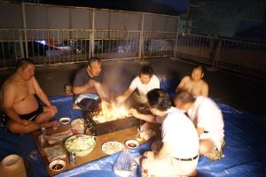 BBQ豪快に