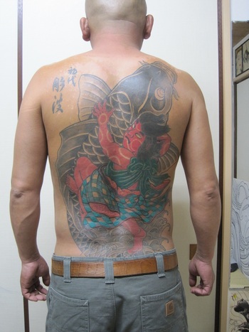 和歌山 彫波 刺青 Tattoo 二日酔い男 怪童丸