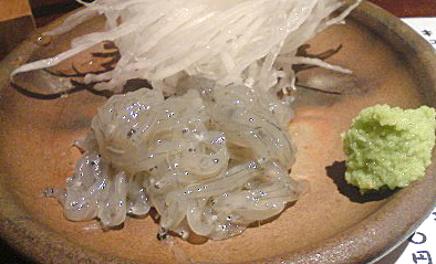 食べました。生シラス!
