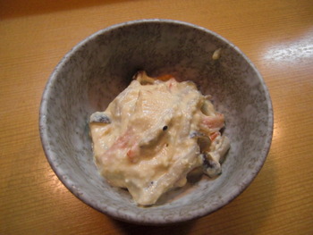 しめじとかにかまの白和え