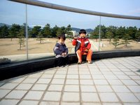 一昨日、片男波で孫たちと