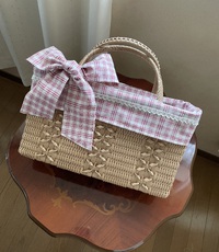 カゴバッグに内袋を♪