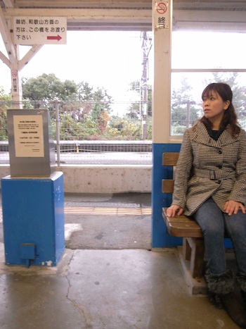 岩代駅で